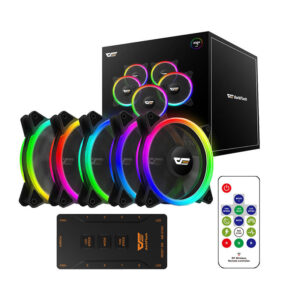 Darkflash Σετ Ανεμιστήρων PC ARGB DR12 Pro 5σε1 120x120 (Μαύρο)