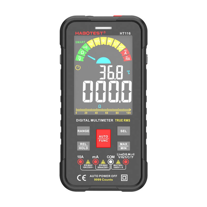 Habotest Ψηφιακό Πολύμετρο Γενικής Χρήσης HT116 True RMS , NCV (Μαύρο)