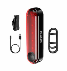 Rear bike light Superfire BTL01, USB, 230mAh