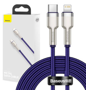 Baseus Καλώδιο USB-C σε Lightning Cafule, 20W, 2m (Μοβ)