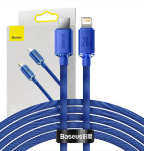 Baseus Καλώδιο USB-C σε Lightning Crystal Shine, 20W, PD, 2m (Μπλε)