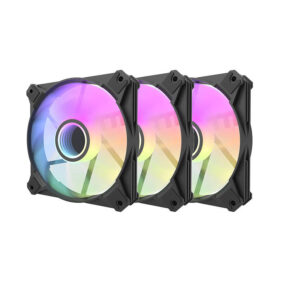 Darkflash Σετ Ανεμιστήρων Υπολογιστή Infinty 8 3σε1 ARGB 120x120 (Μαύρο)