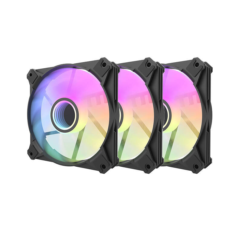 Darkflash Σετ Ανεμιστήρων Υπολογιστή Infinty 8 3σε1 ARGB 120x120 (Μαύρο)