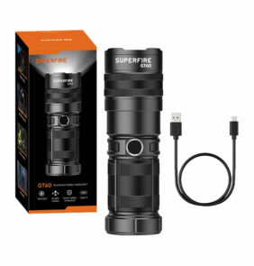 Φακός Superfire GT60 – 2600 lm, 2 λειτουργίες, USB-C