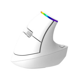Wireless Vertical Mouse Delux M618C 2.4G 1600DPI RGB (white)