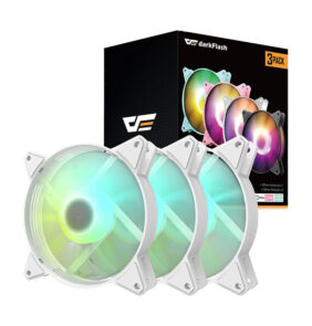 Darkflash Σετ Ανεμιστήρων PC RGB C6 3σε1 120x120 (Λευκό)