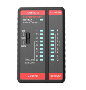 Habotest Tester Καλωδίων Δικτύου HT812A RJ45/RJ14/RJ12/RJ9 (Μαύρο)