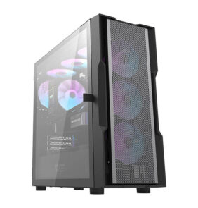 Darkflash DK431 Mesh  θήκη υπολογιστή (μαύρη) + 4 ανεμιστήρες ARGB
