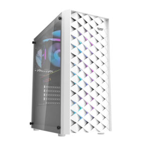 Darkflash DK351 θήκη υπολογιστή (λευκή) + 4 ανεμιστήρες RGB