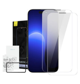 Baseus Προστατευτικό Οθόνης Crystal Tempered Glass Dust-proof 0.3mm για iPhone 14 Pro (2τμχ) (Διαφανές)