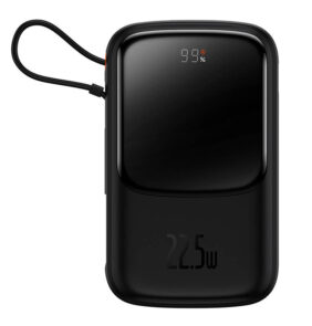 Powerbank Baseus Qpow PRO with cable, 10000mAh, 22.5W (Black)