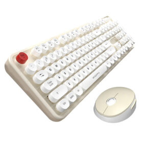 Wireless keyboard + mouse set MOFII Sweet 2.4G (White-Beige