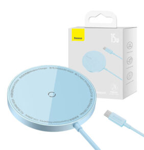 Baseus Μαγνητικός Ασύρματος Φορτιστής Simple Mini3 15W (Γαλάζιο)
