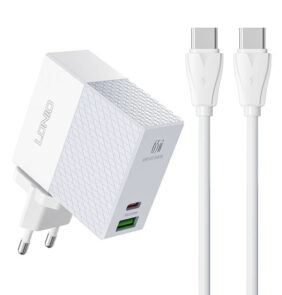 Wall charger LDNIO A2620C USB, USB-C 65W + USB-C - USB-C cable