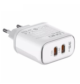 Wall charger LDNIO A2528M 2USB-C for Apple + USB-C - Lightning Cable