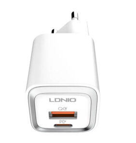 Wall charger LDNIO A2318M USB, USB-C + USB-C - Lightning Cable