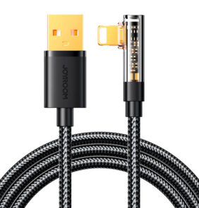 Angle Cable to USB-A / Lightning / 1.2m Joyroom S-UL012A6 (black)