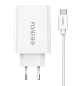 Fast charger Foneng 1x USB EU43 10.5W+ USB Type C cable