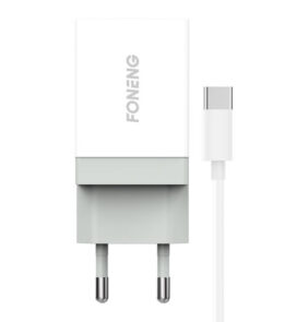 Fast charger Foneng 1x USB K210 10.5W + USB Type C cable 1m