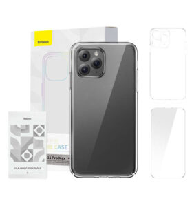 Baseus Θήκη Crystal Series για iPhone 11 Pro Max + Προστατευτικό Οθόνης Tempered Glass (Διαφανές)