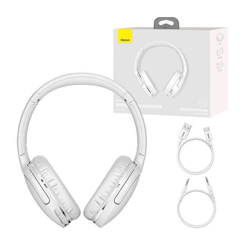 Baseus Ασύρματα Ακουστικά Encok D02 Pro Bluetooth 5.3 (Λευκό)