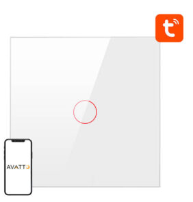 Avatto Έξυπνος Διακόπτης Χωνευτός ZigBee ZTS02-EU-W1 (1 κουμπί) TUYA (Λευκό)