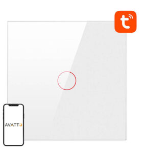 Avatto Έξυπνος Διακόπτης Χωνευτός ZigBee LZTS02-EU-W1 (1 κουμπί) χωρίς ουδέτερο TUYA (Λευκό)