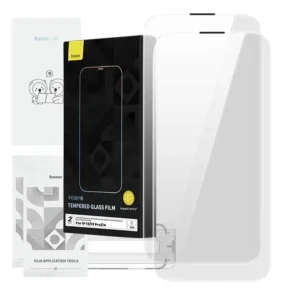 Baseus Προστατευτικό Οθόνης Tempered Glass Corning με Φίλτρο Σκόνης για iPhone 13/13 Pro/14 (Διαφανές)