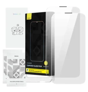 Baseus Προστατευτικό Οθόνης Tempered Glass Corning με Φίλτρο Σκόνης για iPhone 13 Pro Max/14 Plus (Διαφανές)