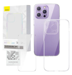 Baseus Θήκη και Προστατευτικό Οθόνης Tempered Glass Corning για iPhone 14 Pro Max (Διαφανές)