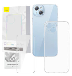 Baseus Θήκη και Προστατευτικό Οθόνης Tempered Glass Corning για iPhone 14 Plus (Διαφανές)