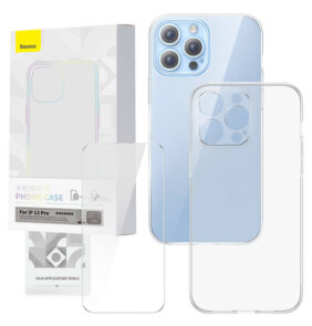Baseus Θήκη και Προστατευτικό Οθόνης Tempered Glass Corning για iPhone 13 Pro (Διαφανές)