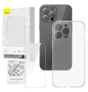 Baseus Θήκη και Προστατευτικό Οθόνης Tempered Glass Corning για iPhone 12 Pro Max (Διαφανές)
