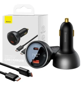 Baseus Φορτιστής Αυτοκινήτου Superme με Καλώδιο USB σε USB-C 140W (Μαύρο)