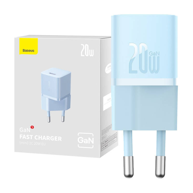 Baseus Mini Φορτιστής GaN5 20W (Γαλάζιο)