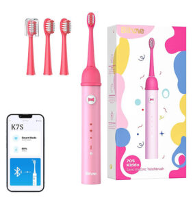 Sonic toothbrush with app for kids and tips set  Bitvae K7S (pink)