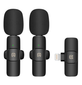 Puluz Ασύρματο Μικρόφωνο Lavalier PU3150B Lightning, 2τμχ (Μαύρο)