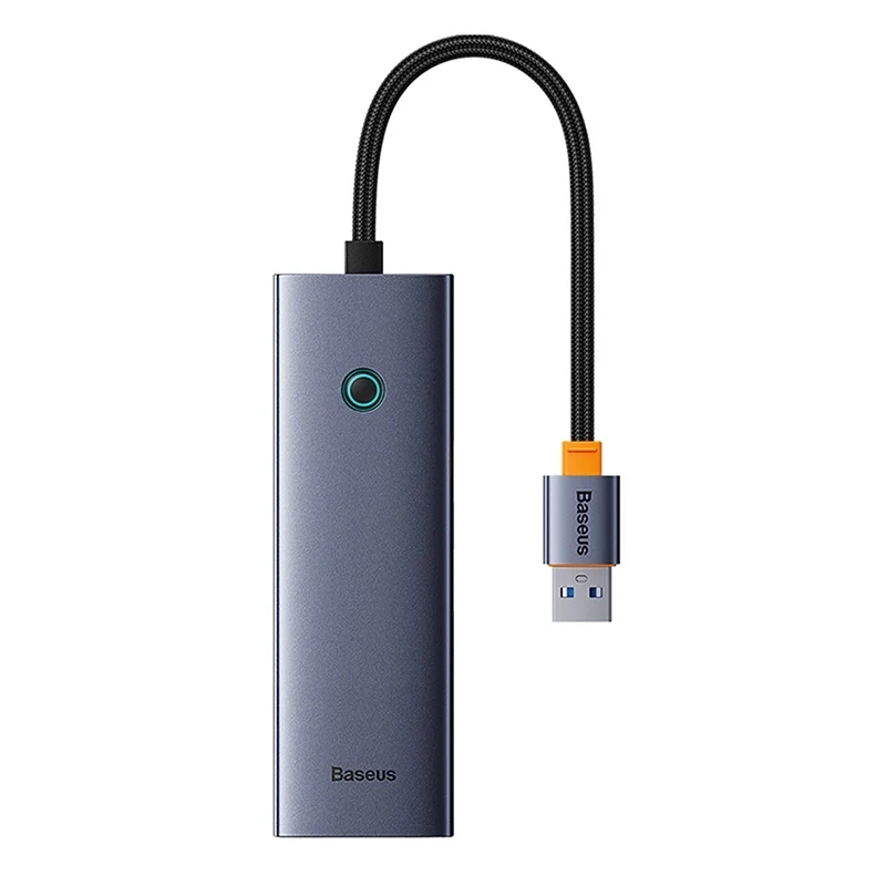 Baseus Docking Station UltraJoy 4σε1 USB-A σε USB 3.0 + RJ45 (Γκρι)
