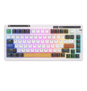 Wireless mechanical keyboard Royal Kludge KZZI K75 pro RGB, Eternity Switch  (black and white) (QWERTY)