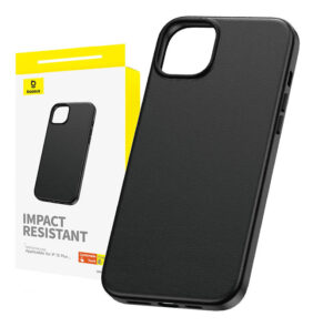 Baseus Θήκη Τηλεφώνου Fauxther Series για iPhone 15 Plus (Μαύρο)