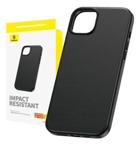 Baseus Θήκη Τηλεφώνου Fauxther Series για iPhone 15 ProMax (Μαύρο)