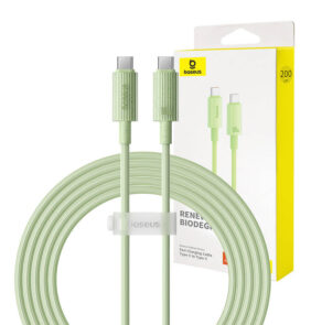 Fast Charging cable Baseus USB-C to USB-C Habitat Series 2m 100W (green)