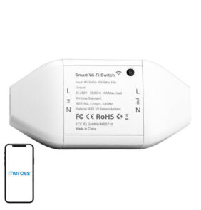 Meross Έξυπνος Ενδιάμεσος Διακόπτης WiFi MSS710-UN, χωρίς HomeKit (Λευκό)