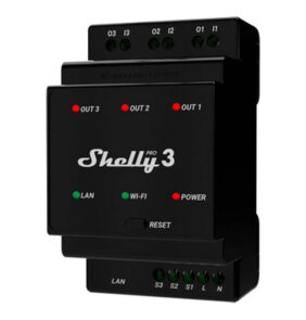Shelly Pro 3 DIN Rail 3-channel Relay, WiFi/LAN