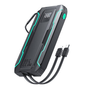 Powerbank Joyroom JR-L017 10000mAh, 22.5W, with Lightning + USB-C cable (black)