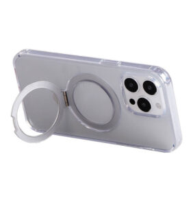 Magnetic protective phone case with holder Joyroom JR-BP004 for iPhone 15 Pro (transparent)