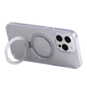 Magnetic protective phone case with holder Joyroom JR-BP004 for iPhone 15 (transparent)