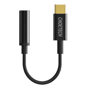 Adapter Choetech AUX003 USB-C to 3.5mm Audio Jack Adapter (black)