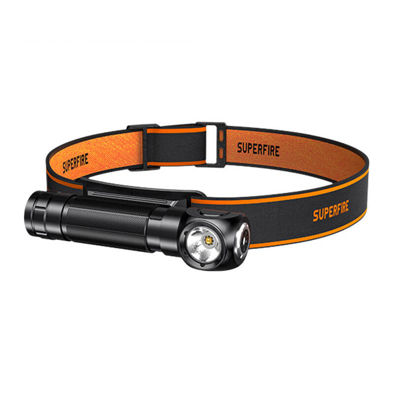 Φακός κεφαλής 2σε1 Superfire TH04 – 600 lm, USB-C, 5 λειτουργίες, 127 μ.