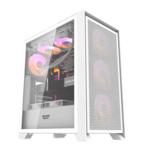 Darkflash DRX70 MESH θήκη υπολογιστή (λευκή) + 4 ανεμιστήρες RGB
